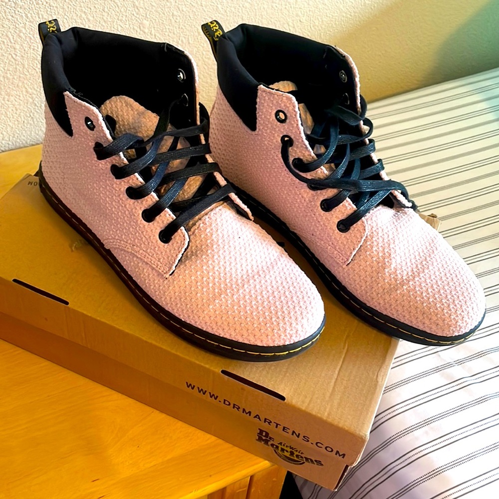 Dr Martens waffle texture boots
